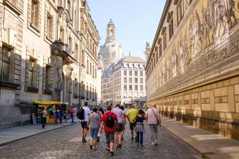 Dresden: Hop-On Hop-Off Sightseeing Bus Tickets - Baroque highlights from the bus: Frauenkirche exterior and Elbe views