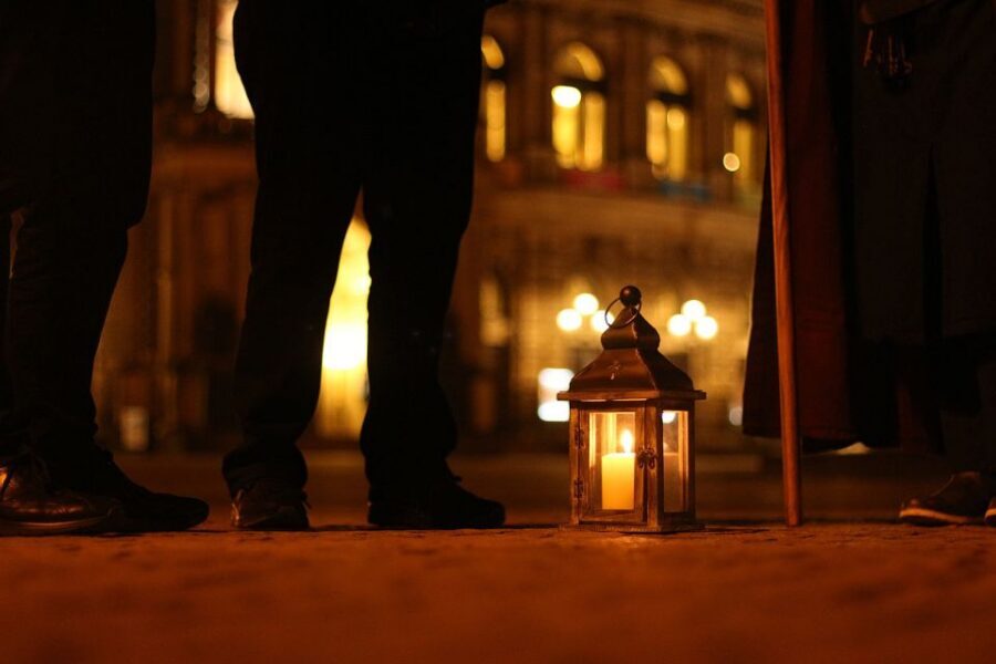 Dresden: The Original Night Watchman Tour in Lantern Light - Fürstenzug and Schlossplatz: City Details That Slow You Down