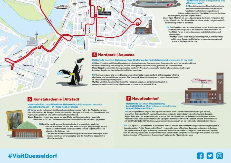 Düsseldorf: 24-Hour Hop-On Hop-Off Ticket - Headphones and audio: what you get in practice