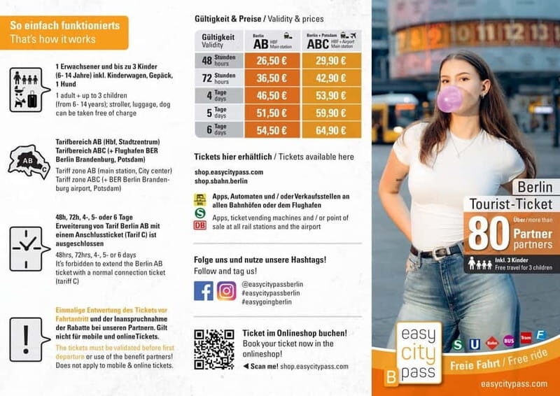 EasyCityPass Berlin: Zone AB Public Transport and Discounts - When discounts don’t behave perfectly