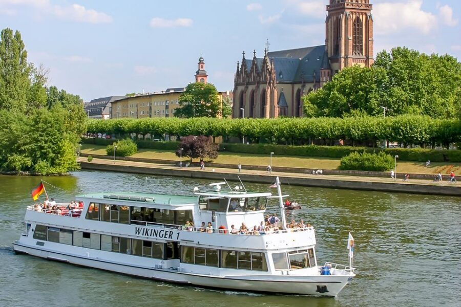 Frankfurt: River Main Sightseeing Cruise with Commentary - Frankfurt’s skyline, edited by the river