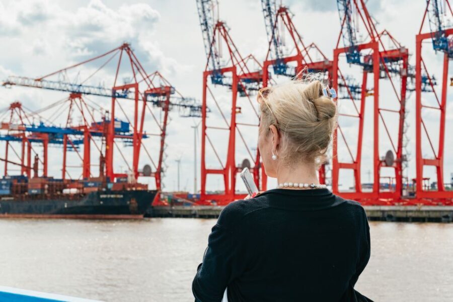 Hamburg: 1-Hour Harbor Sightseeing Cruise with HafenCity - From the Elbe: bridges, channels, and that 2,400 structures fact