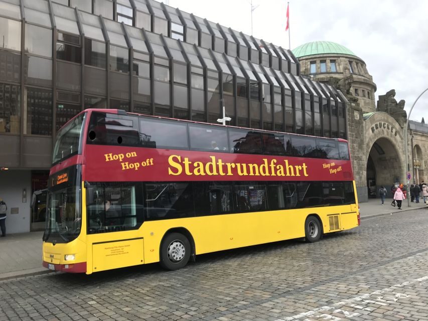 Hamburg: Line C Sightseeing Hop-On Hop-Off Bus Tour - Fish market stop: a quick hit of local waterfront culture