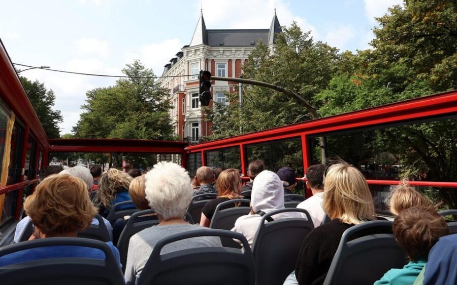 Hamburg: Line C Sightseeing Hop-On Hop-Off Bus Tour - Double-decker basics: Line C, 15 stops, and the full-day ticket