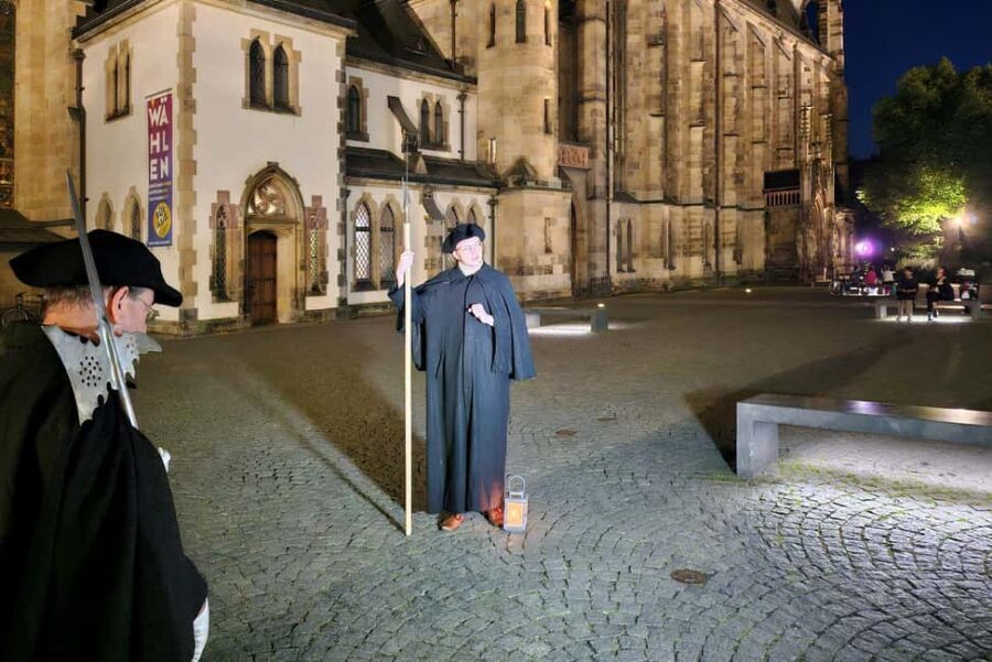 Leipzig: 1.5-Hour Public Tour with Night Watchman Bremme - “Most beautiful sights” after dark: how the route uses atmosphere
