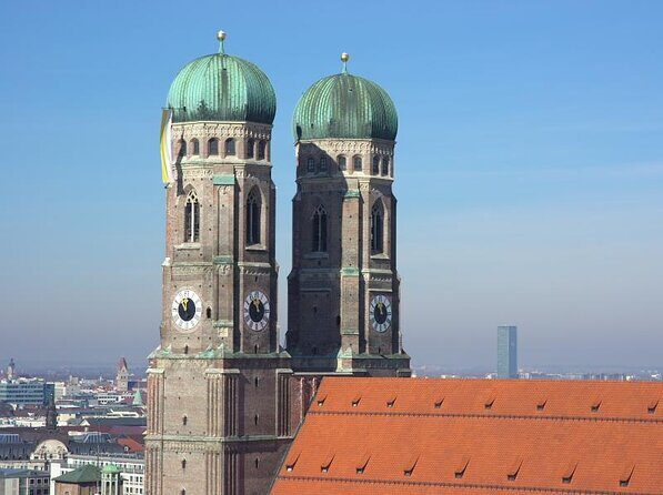 Munich City Walking Tour, includes Third Reich & Viktualienmarkt - Frauenkirche: the twin towers and the Devil’s Footstep detail