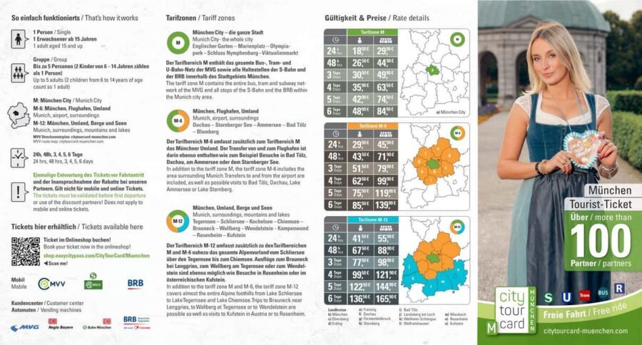 Munich: CityTourCard | Free Public Transport | 100+ Savings - Price and value: when $21 per person usually pays off